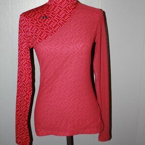 FJ x J.Lindenberg Asymmetrical Jemina Golf Shirt in Pink size Small